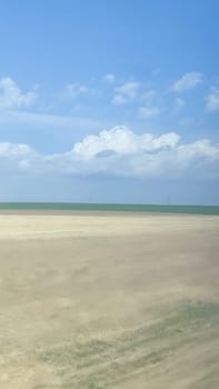 desert earth and blue sky, summer spring background nature landscape. High quality photo