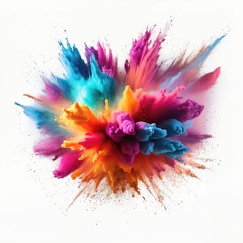 Colouring graphic resources for illustrative backgrounds.Freeze motion colourful dust explosion