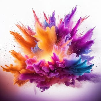 Holi clip art coloured powder splashes in the air .Wallpaper.Graphic resources for illustrative backgrounds