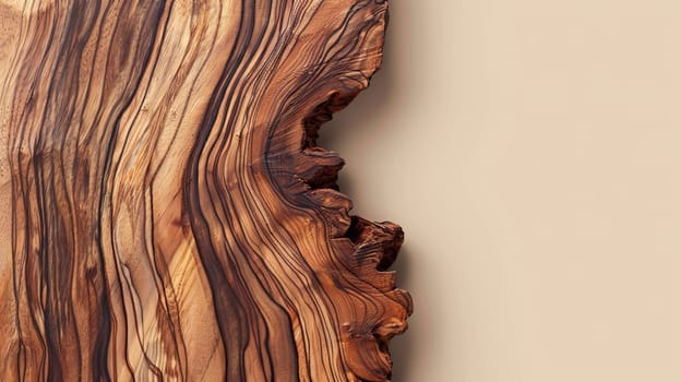 Close-up of wood texture on beige background, natural organic materials concept.