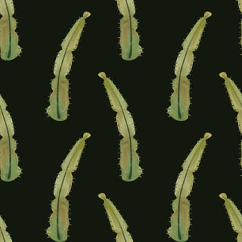 Cacti. Seamless watercolor pattern for wrapping paper, wallpaper and textiles