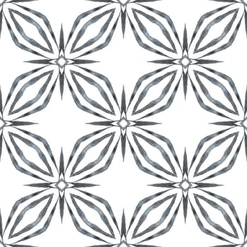 Textile ready beauteous print, swimwear fabric, wallpaper, wrapping. Black and white terrific boho chic summer design. Mosaic seamless pattern. Hand drawn green mosaic seamless border.