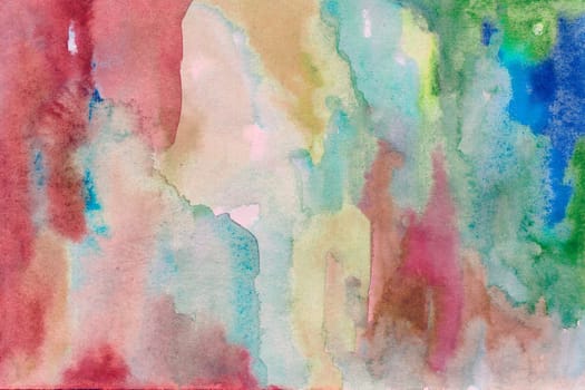 Yellow-red green gradient watercolor paper background texture
