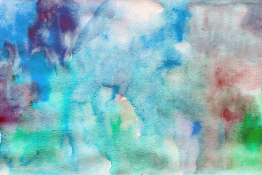 Blue -green watercolor paper background texture