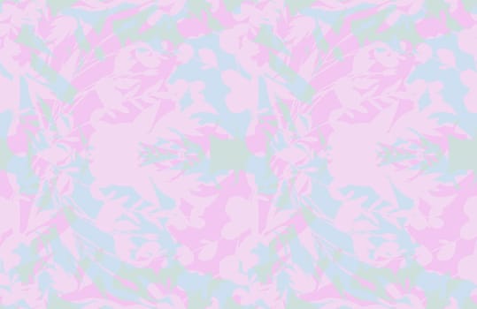 Watercolor stylized floral seamless pattern. Multicolored realistic silhouettes of garden roses and branches with floral blue silhouettes. Summer spring layered botanical ornament