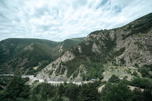 Mountains in the Pyrenees in Andorra in summer.