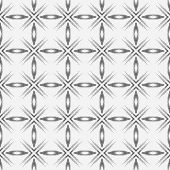 Tiled watercolor background. Black and white shapely boho chic summer design. Textile ready energetic print, swimwear fabric, wallpaper, wrapping. Hand painted tiled watercolor border.