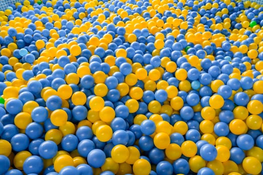 Ball pool playground background with copy space for text. High quality photo