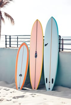 Surfer Riding Waves on the Beach