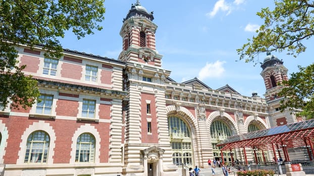 The museum on Liberty Island in New York Harbor showcases the immigrant experience in America, next to the Statue of Liberty. Displays recount the journey of millions seeking a better life.