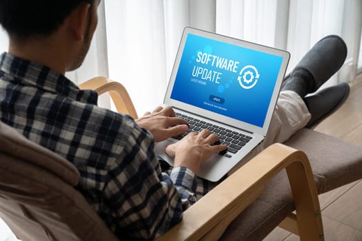 Software update on computer for modish version of device software upgrade