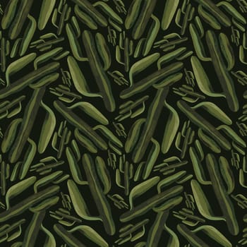 Cacti. Seamless watercolor pattern for wrapping paper, wallpaper and textiles