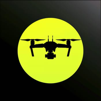 Circular minimalist logo a my drone business or training course.