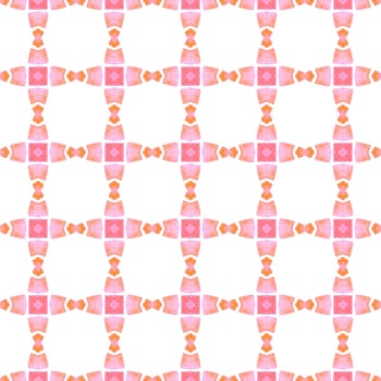 Watercolor medallion seamless border. Orange beautiful boho chic summer design. Textile ready awesome print, swimwear fabric, wallpaper, wrapping. Medallion seamless pattern.