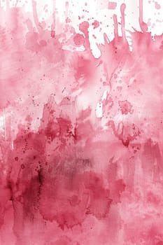 Abstract pink watercolor background with splashes of paint and paint splatters for art and design projects