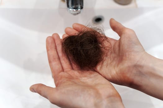 Struggles of Hair Loss. A Personal Journey confronting hair loss. Selective focus