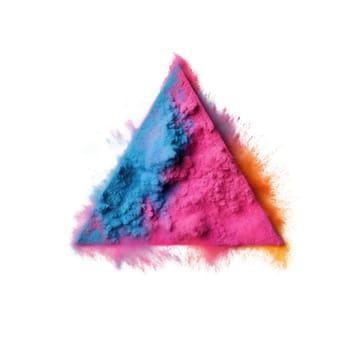 Energetic and chaotic explosion of vivid colors in geometric shape, splashes of yellow, pink, and blue. Dynamic movement of acrylic paint splatters conveys a sense of energy and creativity. AIG35.