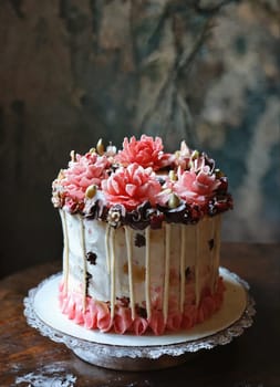 Big birthday cake. Generative AI. High quality photo