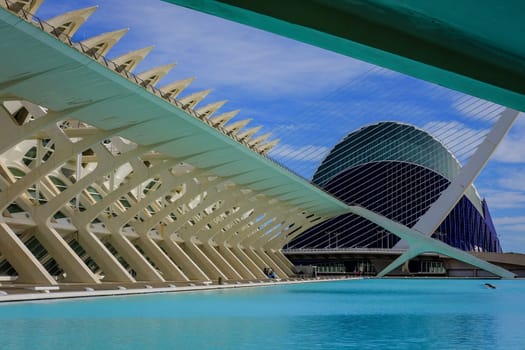 City of arts and Sciences in Spain in the city of Valencia Aquarium, Museum, water Park 16.11.2020. High quality photo