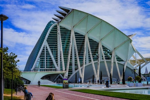 City of arts and Sciences in Spain in the city of Valencia Aquarium, Museum, water Park. 16.11.2019, Valencia, Spain . High quality photo