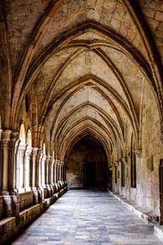 Gothic arches in the exterior of the Cathedral in Tarragona. High quality photo