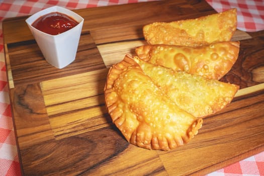 Homemade Brazilian Paste,l Typical Brazilian Pastry.