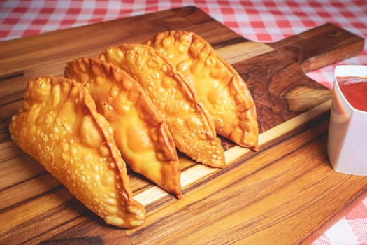 Homemade Brazilian Paste,l Typical Brazilian Pastry.