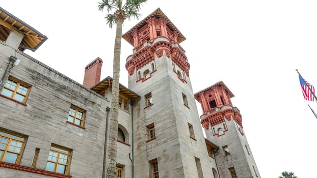 Restored Historic Architecture of the Lightner Museum in St. Augustine Florida - St. Augustine, Florida USA 03.15.2024.