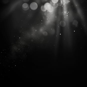 Bokeh light background with glowing particles and abstract shimmering sparkle bright effect