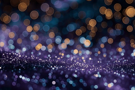 Abstract bokeh background with colorful lights and sparkles in a vibrant and blurred night scene