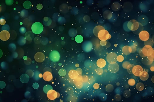 Vibrant abstract bokeh background with glowing lights, colorful blurred circles, and artistic patterns