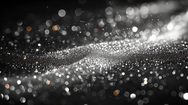 Abstract bokeh background with sparkles, glitter, and twinkle lights creating a shimmer effect