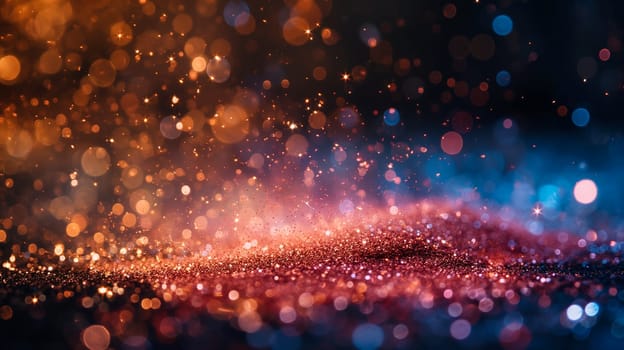 Colorful glitter bokeh sparkle with abstract lights creating a vibrant background