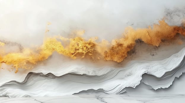 Abstract gold and marble texture paint art background pattern luxury white modern