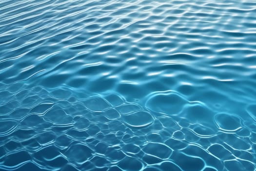 Abstract background of blue soda with ripples. Shining blue water ripple background.