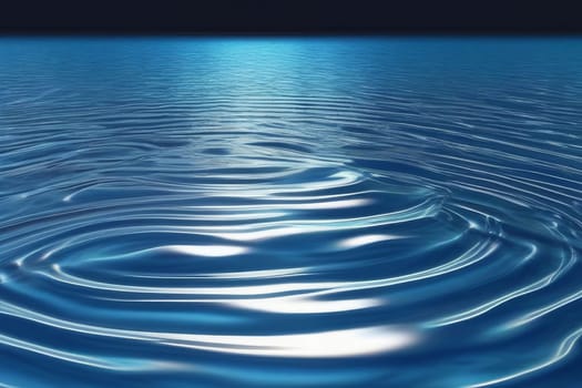 Abstract background of blue soda with ripples. Shining blue water ripple background.