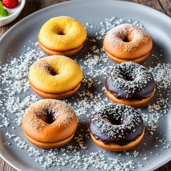 mochi donut combines the texture of Japanese mochi with the taste of classic donuts. They have a soft, chewy consistency. The main ingredient is rice flour .