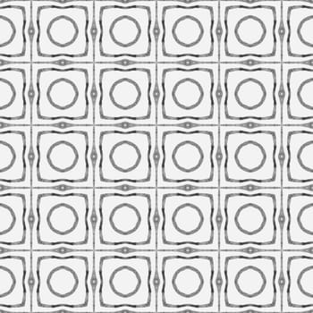 Ethnic hand painted pattern. Black and white divine boho chic summer design. Watercolor summer ethnic border pattern. Textile ready good-looking print, swimwear fabric, wallpaper, wrapping.