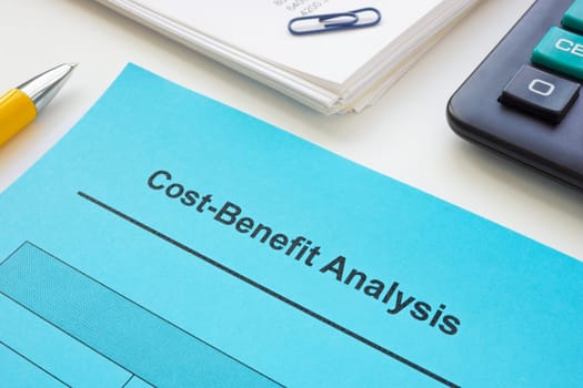 Cost benefit analysis document and financial report.
