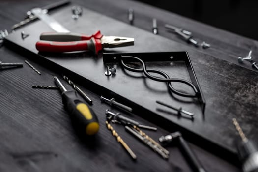 Board And Tools Like Pliers, Screwdriver Are Essential For My Image