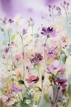 Floral fine art, romantic flowers in soft pastel colours, evoking a sense of tranquility and natural beauty, printable art design