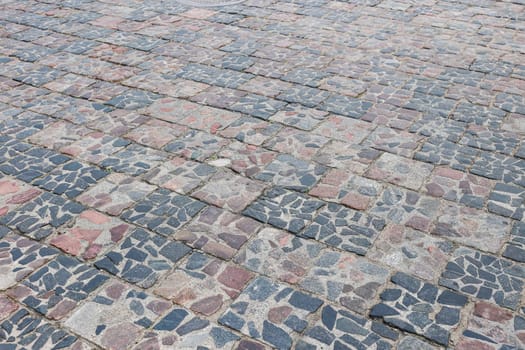 brick paving stones fo pattern path sidewalk abstract background rough road urban stone block paved.