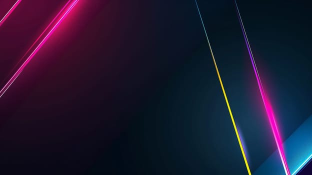 Abstract neon fluorescent lines background with vibrant technology and modern dynamic electric design