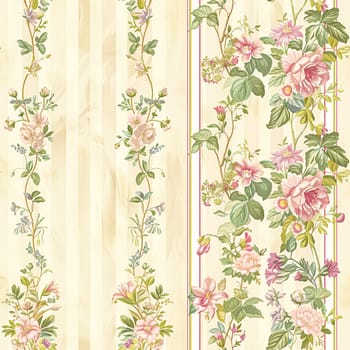 Seamless pattern, tileable floral holiday country cottage print, English countryside flowers theme for wallpaper, gift wrapping paper, scrapbook, fabric and product design inspiration