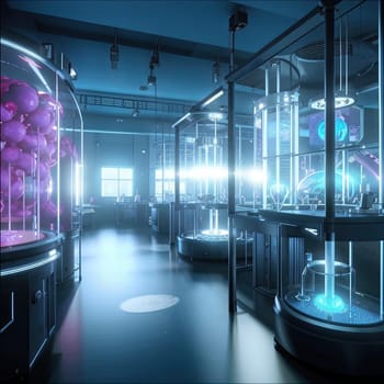 Image of a scientific laboratory of reproduction technology. In vitro gametogenesis. This technique transforms skin cells into induced stem cells, which can then be turned into eggs and sperm. IVG