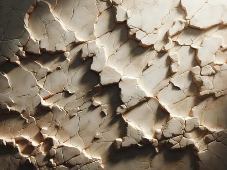 texture of cracked decorative light plaster.