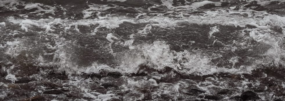 Abstract Natural Background Water Bubbling Sea Foam Splash Waves Energy Power Strength Intensity.