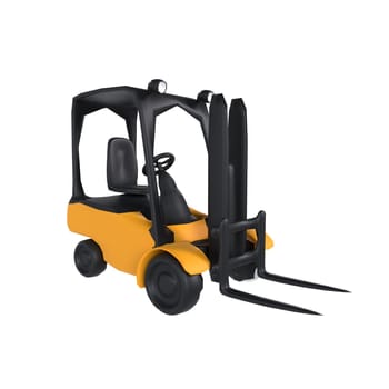 Forklift isolated on white background