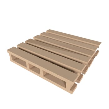 Wooden Pallet isolated on white background