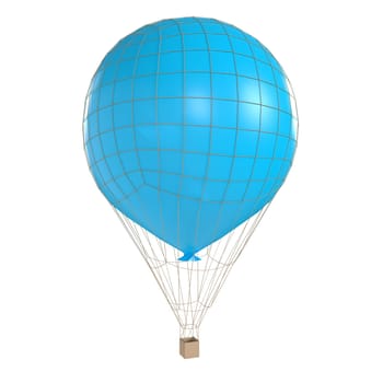Blue Balloon isolated on white background
